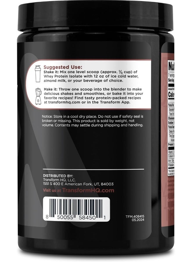 TransformHQ Whey Protein Isolate (WPI) Chocolate Flavored 7 Servings - Performance Protein Powder - Image 3