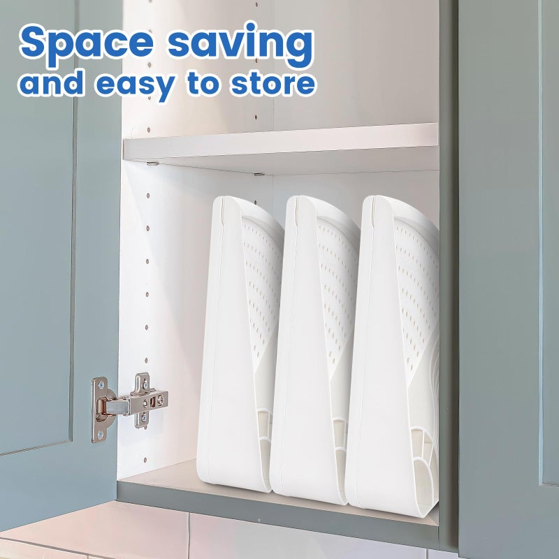 Elfzone Dish Drying Rack - Plastic Corner Kitchen Dish Drying Rack,Multipurpose Sink Counter Storage Rack for Household - Image 5