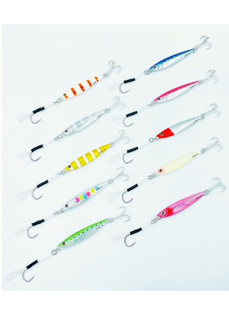 oakura Lumo Zebra Fang Jig Of Weight 20G And 10 Mesmerizing Colors Light Weight Equipment For Epic Fishing Adventures - Image 4