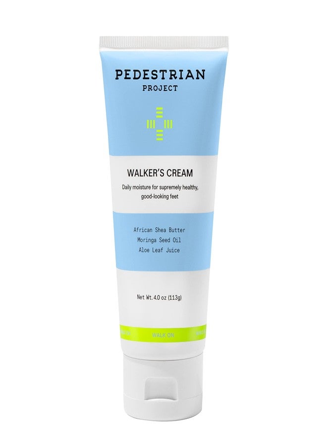 Pedestrian Project Walker’s Foot Cream for Calluses and Dry Feet - Hydrates, Softens & Smooths with Shea Butter, Moringa Seed Oil & Aloe - Vegan, Cruelty-Free Foot Care, 4 oz - Image 1