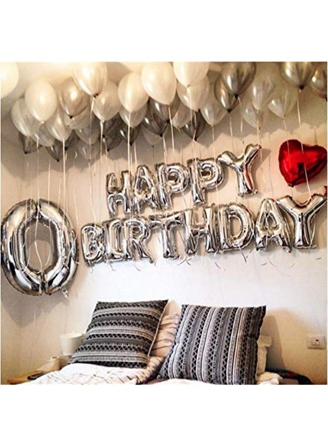 TONIFUL Silver Happy Birthday Balloons Banner, 16 Inch Mylar Foil Letters Sign Bunting Reusable for Girls Boys Kids & Adults Birthday Decorations Party Supplies - Image 4