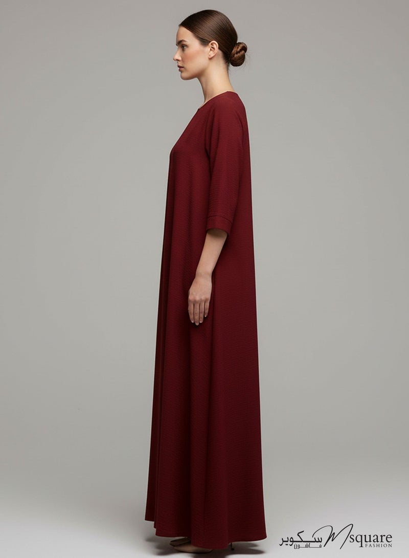 MSquare Fashion Maroon CEY Fabric Inner Slip Dress for Abaya – Soft Underdress - Image 2
