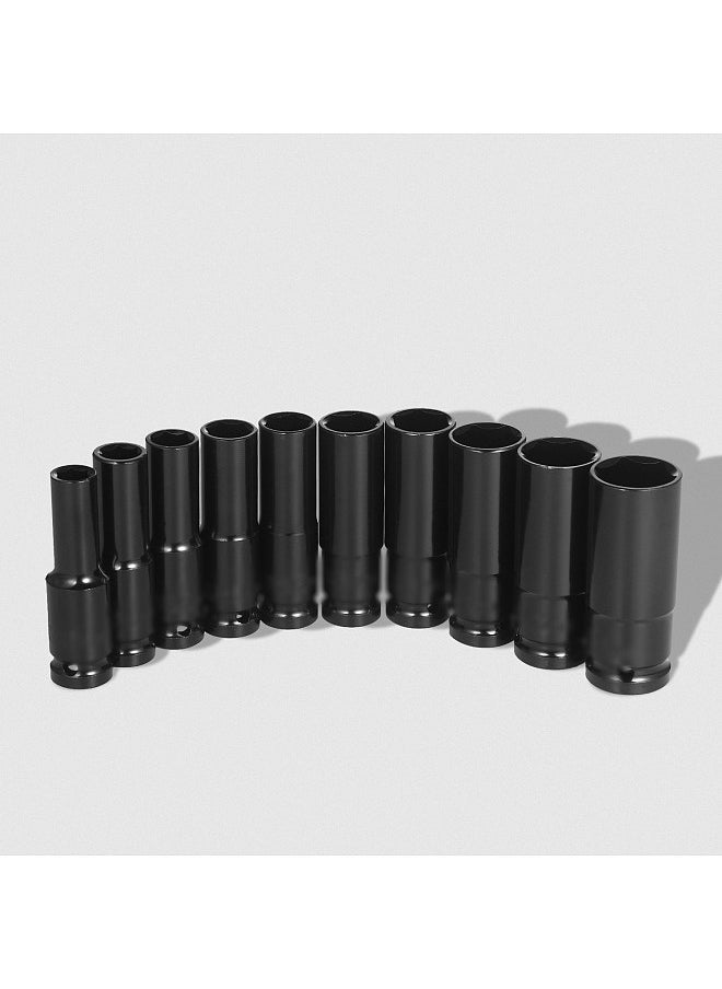 Generic - 1/2Inch Drive Hex Impact Socket Set 20-Piece Deep Socket Metric Sizes 8-32mm CR-V Material with Storage Box - Image 1