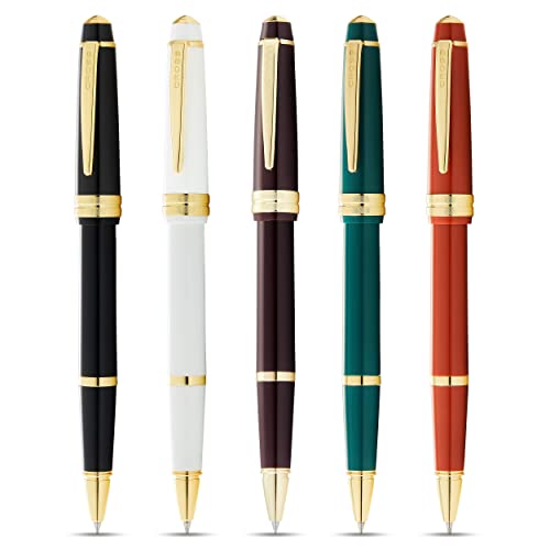 Cross Bailey Light Polished White Rollerball Pen – Refillable, Medium Point Black Ink, Presented in Everyday Gift Box - Image 4