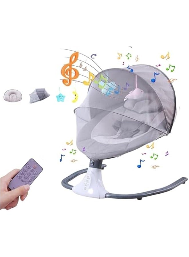 TRASSLE Baby Swing & Rocking Chair for Infants,Electric Baby Bouncer,Motorized Baby Rocker,Smart Bluetooth Electric Cradle With Remote control and Mosquito Net - Image 1