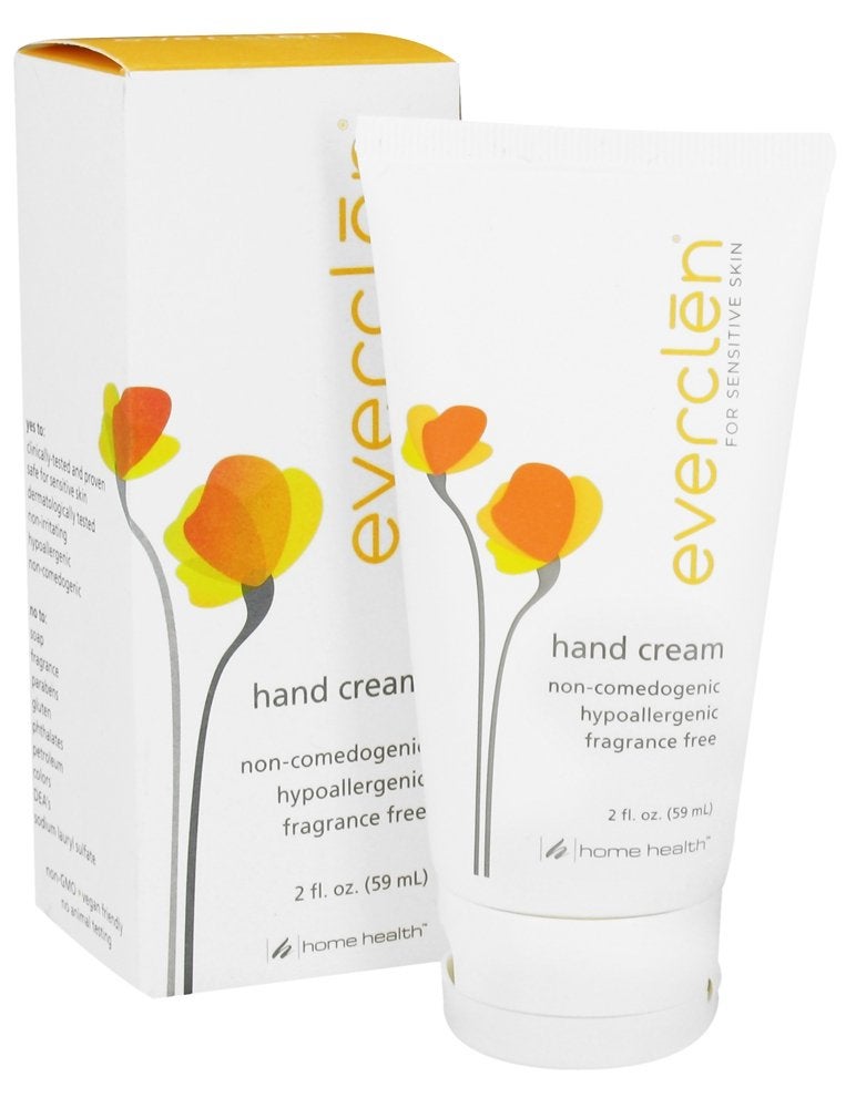 Home Health Everclen Hand Cream  2 fl oz  Moisturizes Dry Hands Rejuvenating  Restoring For Sensitive Skin With Essential Oils  NonGMO ParabenFree FragranceFree Vegan