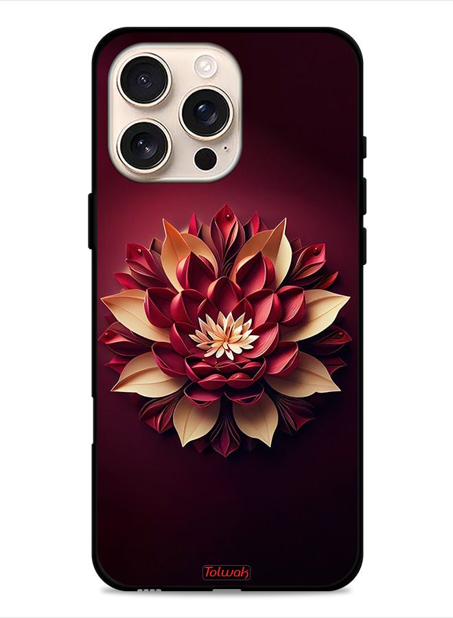 Tolwak Apple iPhone 16 Pro Protective Case Cover Flower Abstract Design - Image 1