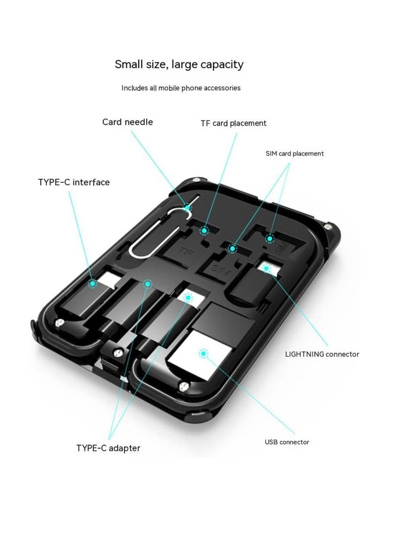 DIGI CORE Multifunctional Foldable Cable And Type C Cable Lightweight 15W Wireless Charger With Micro 5Pin Adaptor USB Adaptor Multiple Interfaces And Compact Easy To Carry For Travel - Image 3