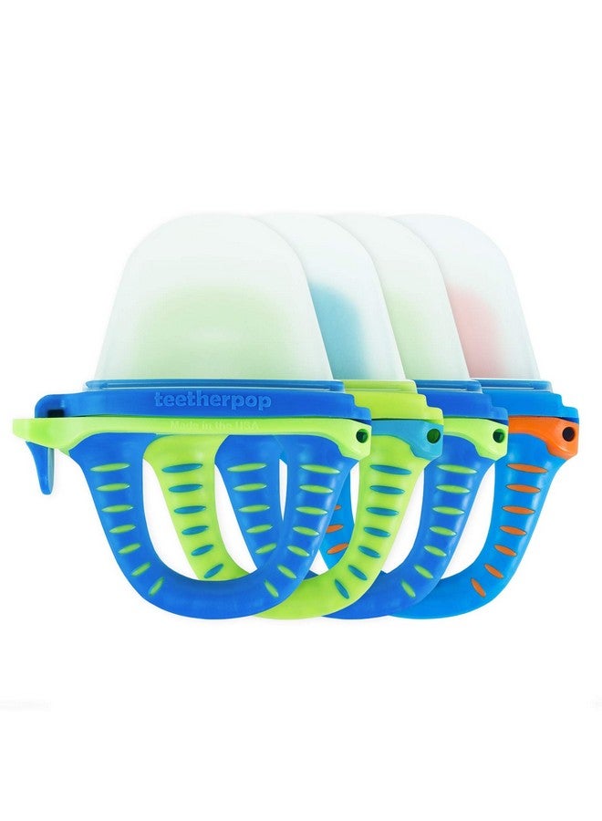 teetherpop Teething Toys For Babies Fillable Freezable Baby Teethers Fill With Breastmilk Purees Water Smoothies Juice & More (4 Pack) - Image 1