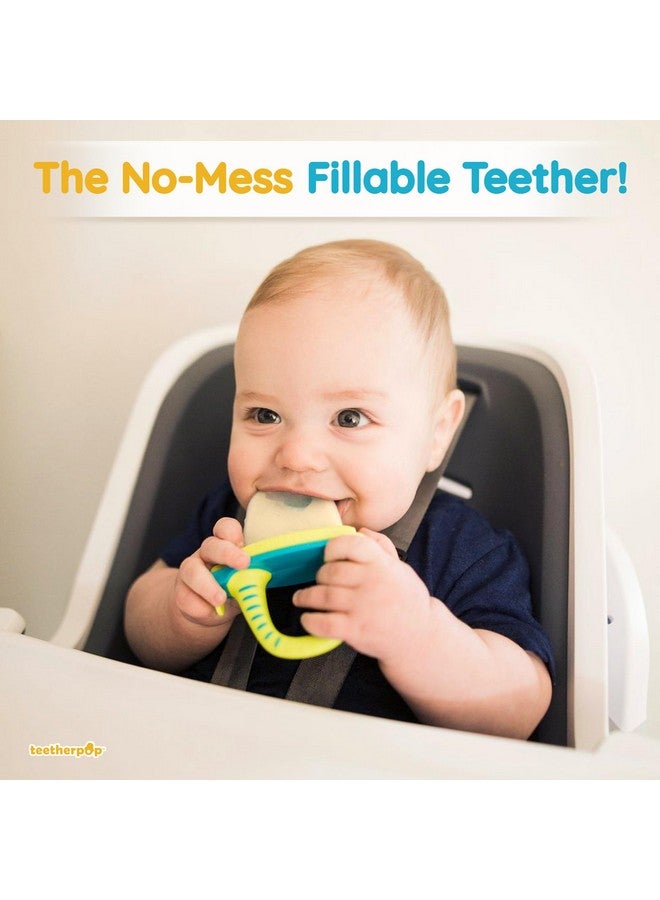 teetherpop Teething Toys For Babies Fillable Freezable Baby Teethers Fill With Breastmilk Purees Water Smoothies Juice & More (4 Pack) - Image 3