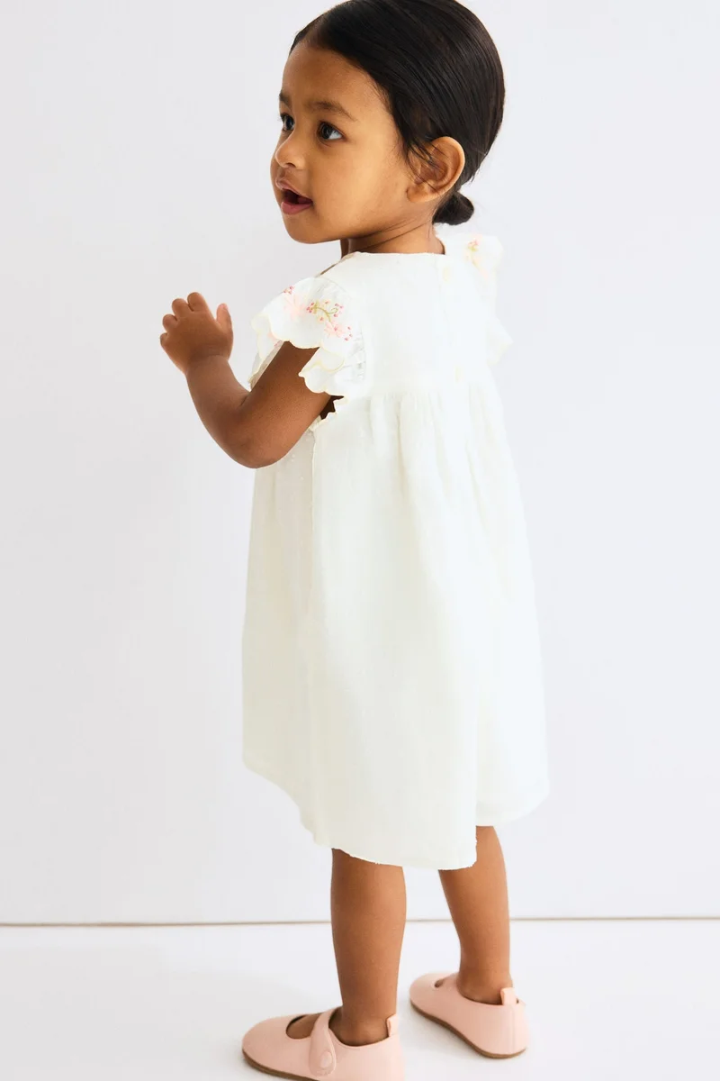 H&M Embroidery-detail cotton dress