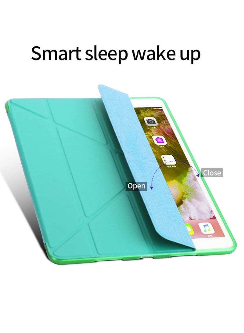 Slim Fit Lightweight iPad 9.7 & 6th Gen Case with Clear Back Smart Cover in Green Color for Stylish Protection - Image 2