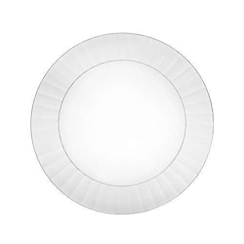 Party Essentials Deluxe Quality Hard Plastic 70 Count Round PartySalad Plates 712Inch Clear