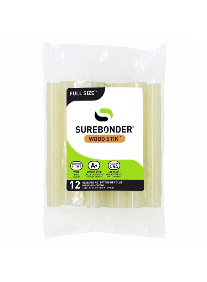 Surebonder WS-12 Full Size 4" Wood Hot Glue Stick - 12 Pack - Image 1