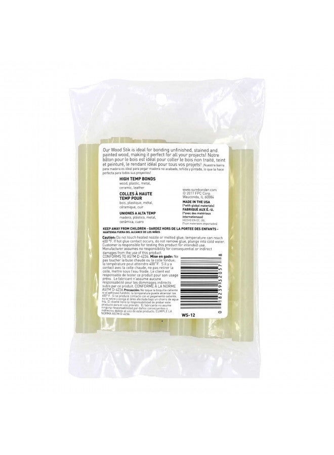 Surebonder WS-12 Full Size 4" Wood Hot Glue Stick - 12 Pack - Image 2