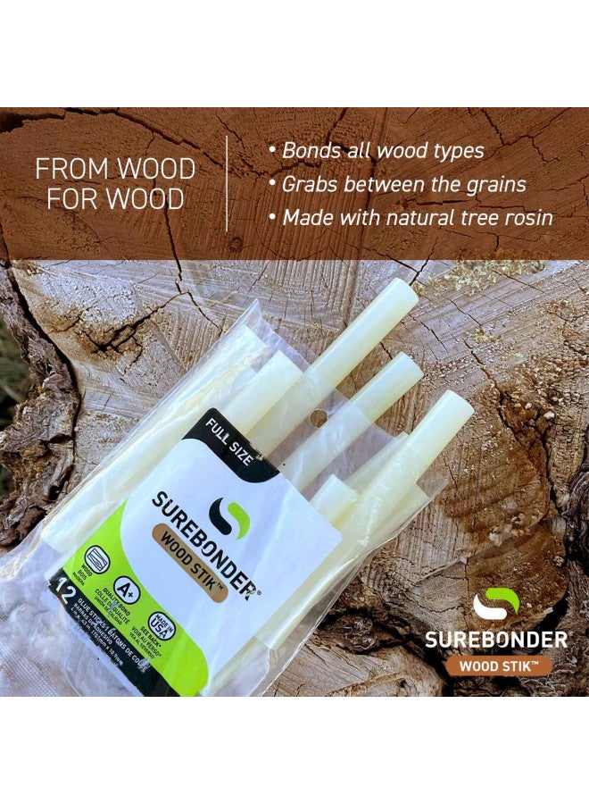 Surebonder WS-12 Full Size 4" Wood Hot Glue Stick - 12 Pack - Image 4
