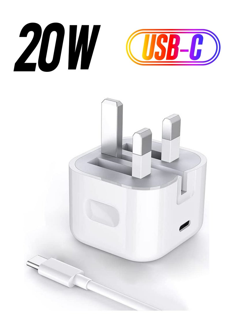 ELTRAZONE Galaxy Z fold 3 Charger, USB C Fast Charge Foldable Plug 20W Type C PD Power Delivery Wall Adapter Compatible with Samsung Galaxy Z Fold 3 / Z fold 2 / Z Fold/Z Fold (Type C) TO ) Type C)Cable - Image 1