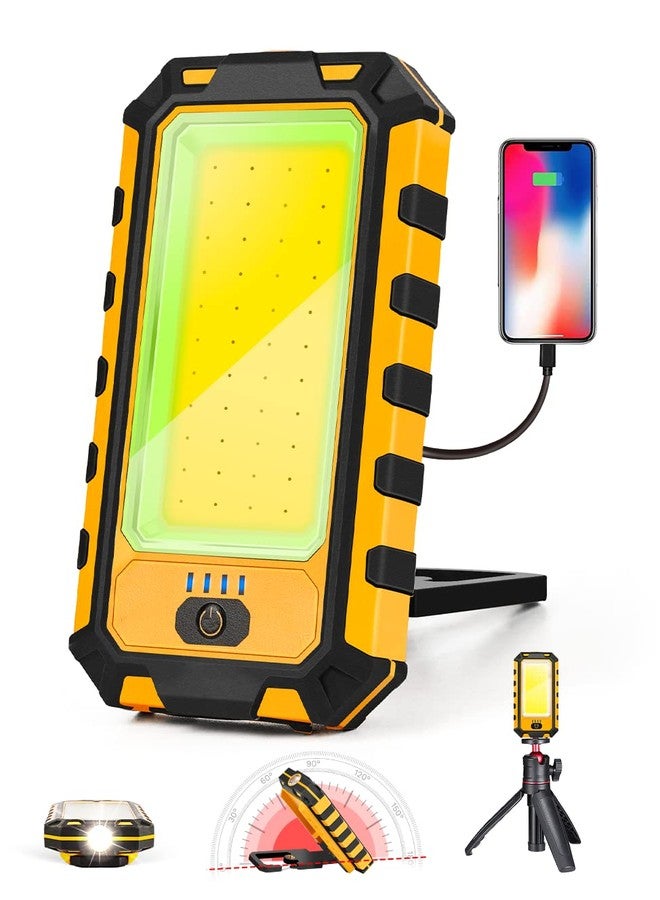 innofox LED Rechargeable Magnetic Work Light 40W 1500Lumens, Hanging Hook 4 Lighting Modes, Job Site Lighting for Car Repairing, Camping, Hunting, and Hurricane(Orange) - Image 1