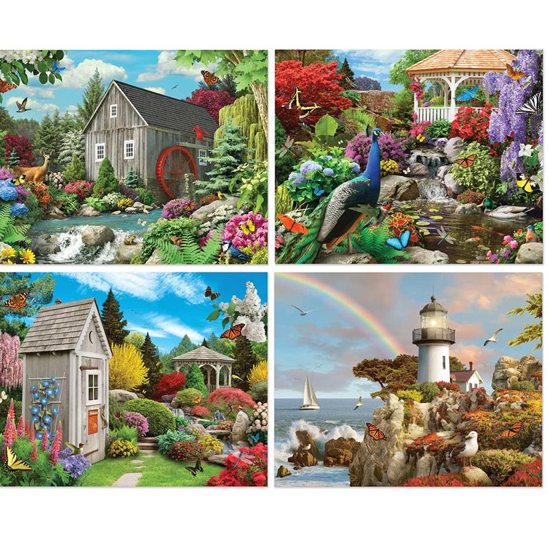 Bits and Pieces  4in1 MultiPack 500 Piece Jigsaw Puzzles for Adults  Serene Beauty by Artist Alan Giana Four Different Puzzles Completed Puzzle Size 16 x 20 - Image 3