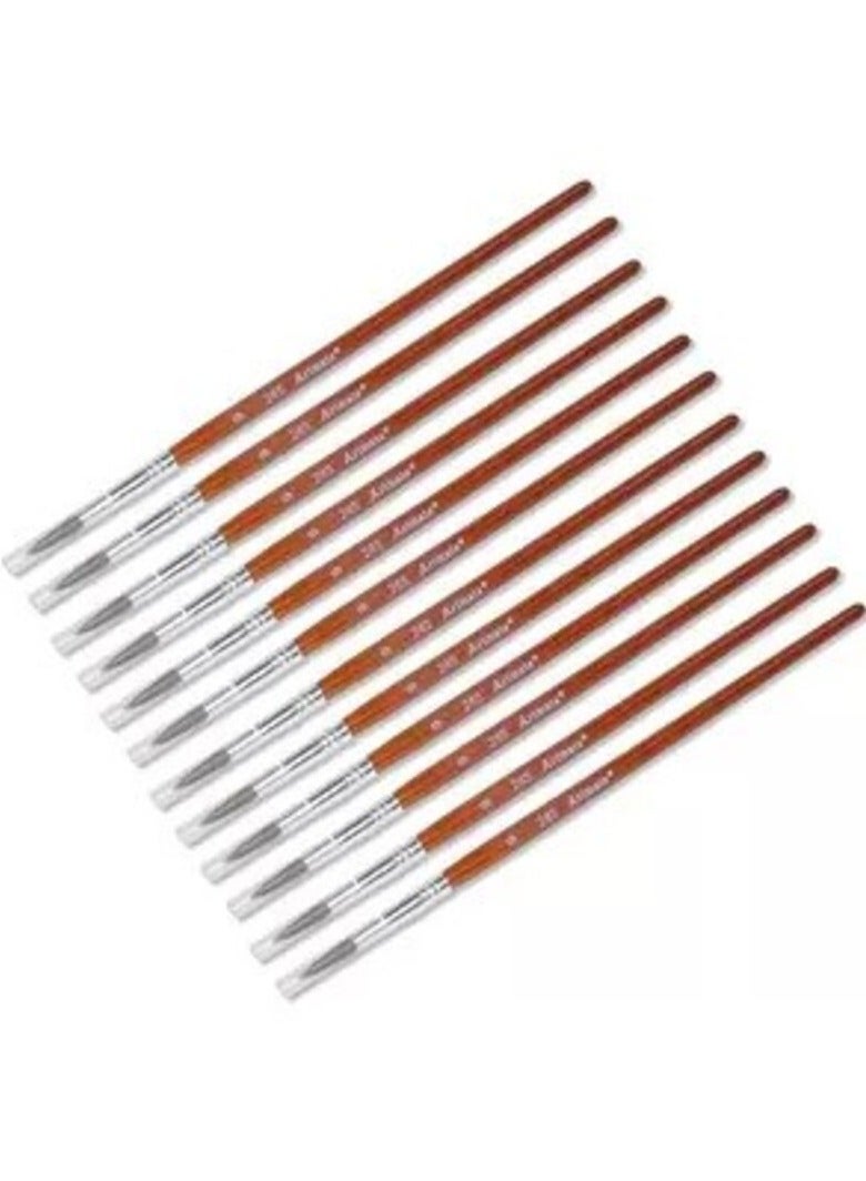 12-Piece Artmate Artist Brush 9# Size - JIAB245-9