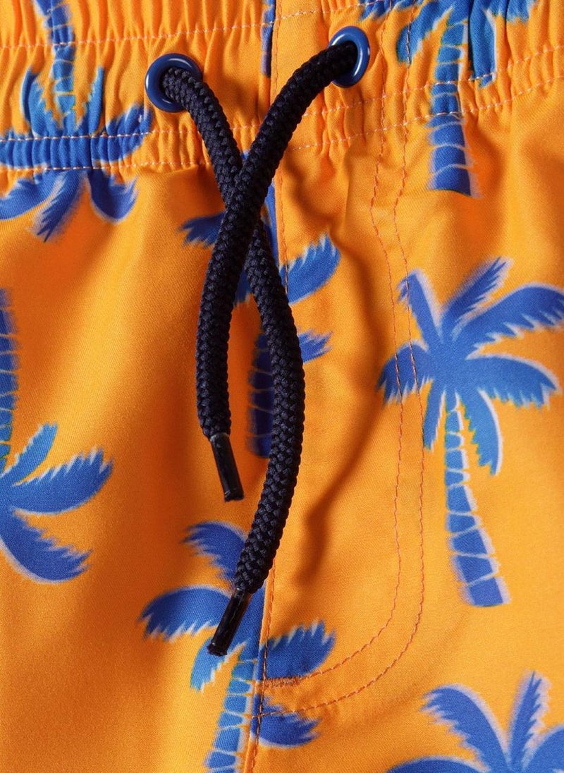 MINOTI Boys' Swim Shorts with Elastic Waist and Adjustable Drawstring - Image 3