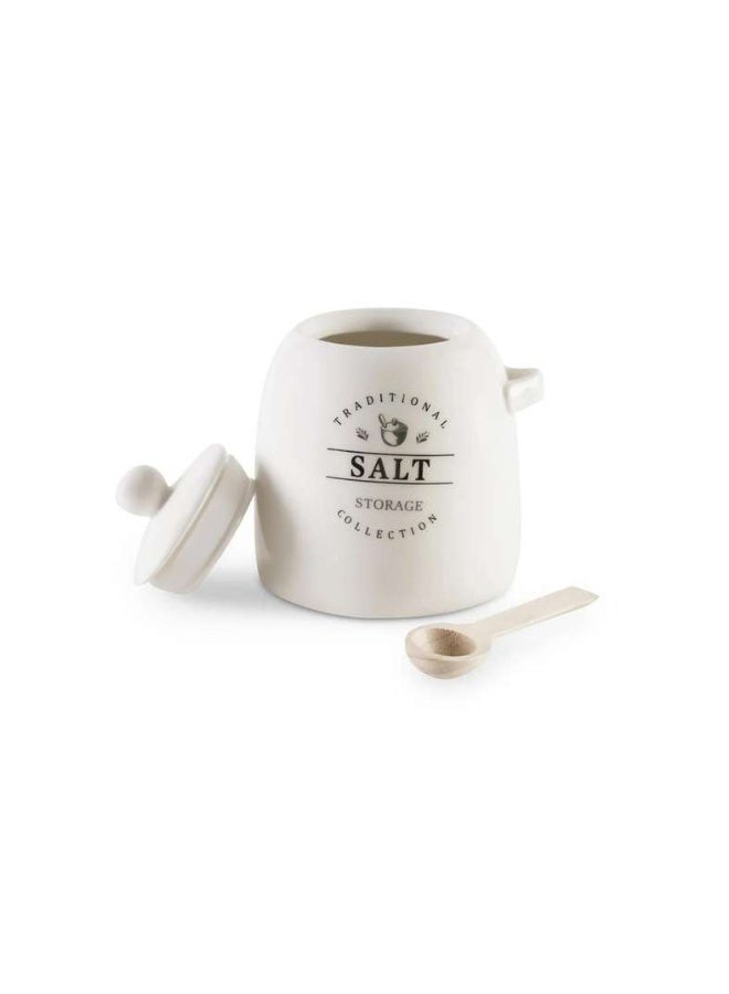 Pan Home Zira Salt Canister With Spoon 700Ml - White - Image 5