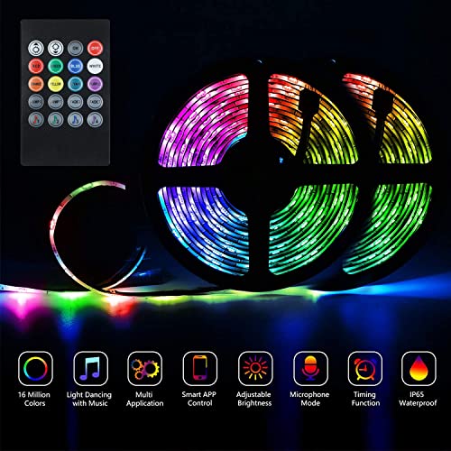 Vbakor RV Awning Lights, 33FT RV Underglow Led Lights Kit, 12V Multi-Color Exterior Neon Accent Underbody Strip Lights for Camper Motorhome with Extension Cable, Music Sync, Waterproof - Image 3