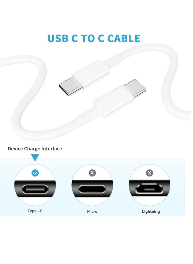 Generic - USB C to USB C Cable for Apple iPhone 15 Charger Cable 2pack 60W, Type C Fast Charge Cord,Fast Charger Wire Compatible with iPhone 15Pro/15 Plus/15 Pro Max, iPad Pro 12.9 Air Mini MacBook Air - Image 1