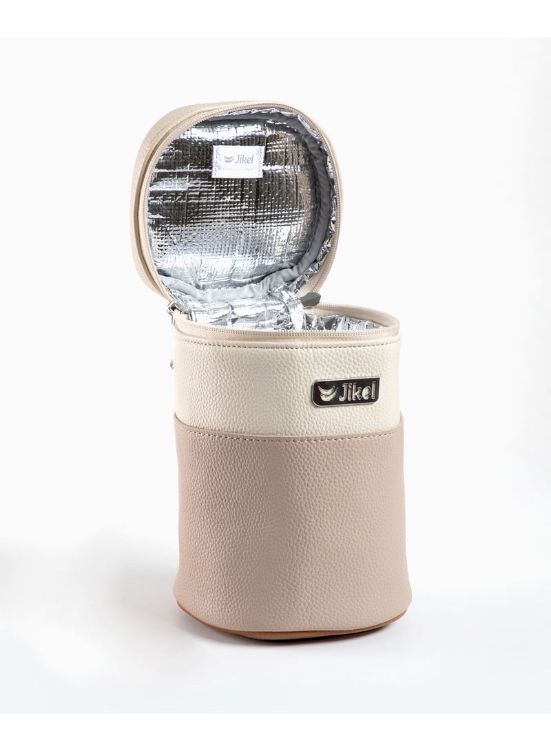 جيكل Jikel Diaper Bag With Changing Mat Pacifier and Bottle Storage - Beige - Image 3