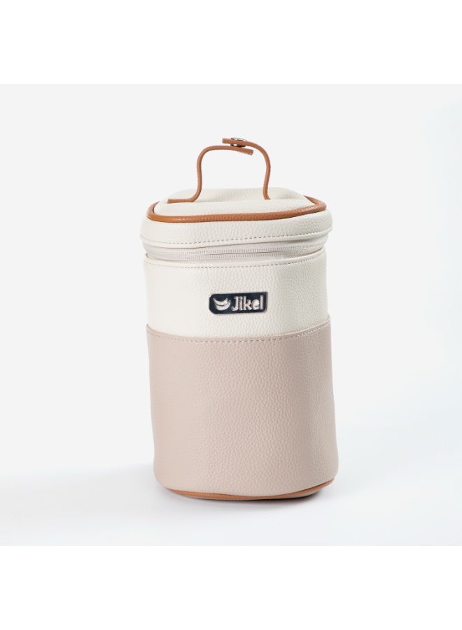جيكل Jikel Diaper Bag With Changing Mat Pacifier and Bottle Storage - Beige - Image 2