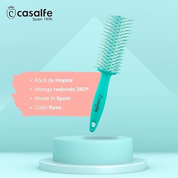 CASALFE فرشاة كاسالف برو المجعدة بدون سحب للشعر المجعد ريبيل بألوان تيفاني - Image 4