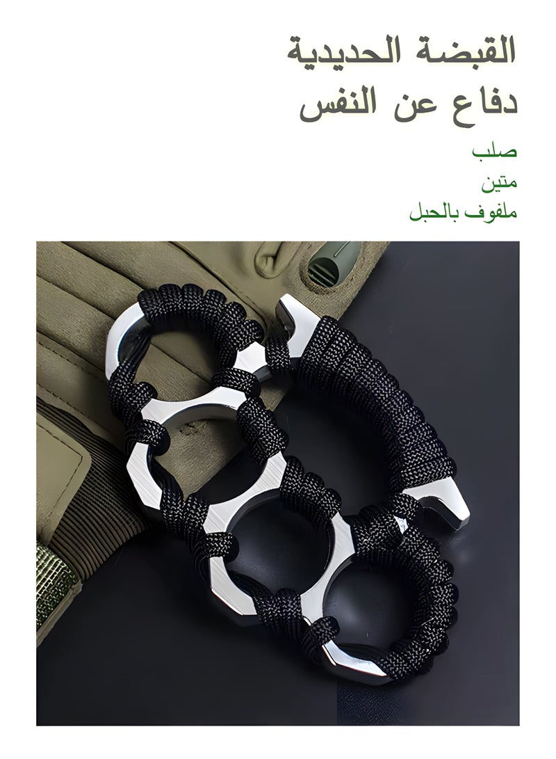 القبضة الحديدية الفضية - خاتم الأصابع الأربعة للدفاع عن النفس للبالغين - Image 2