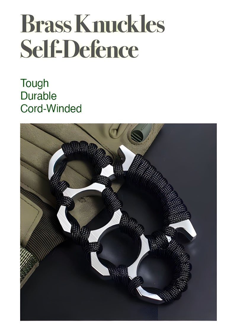 القبضة الحديدية الفضية - خاتم الأصابع الأربعة للدفاع عن النفس للبالغين - Image 3