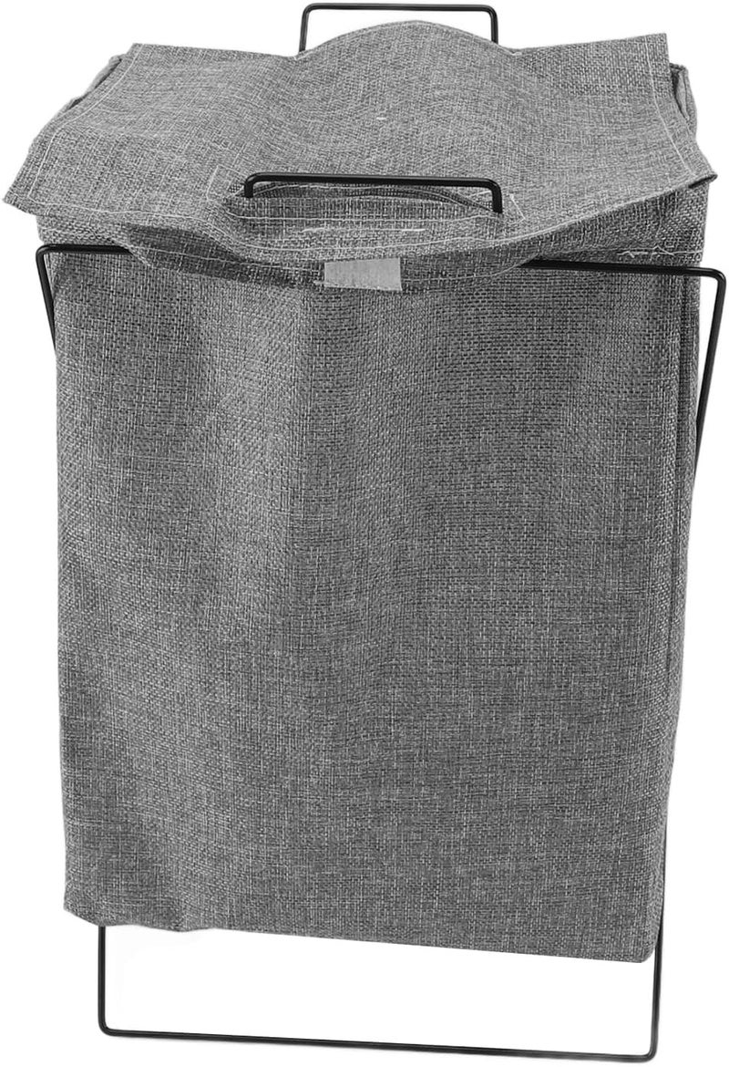 Collapsible Laundry Hamper Durable Iron Frame Standing Tall Ample Capacity for Laundry Room Organization Cloth (L) - Image 1