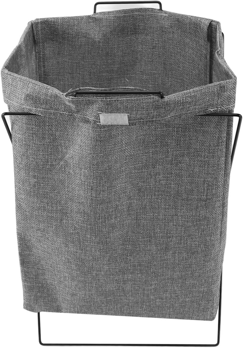 Collapsible Laundry Hamper Durable Iron Frame Standing Tall Ample Capacity for Laundry Room Organization Cloth (L) - Image 3