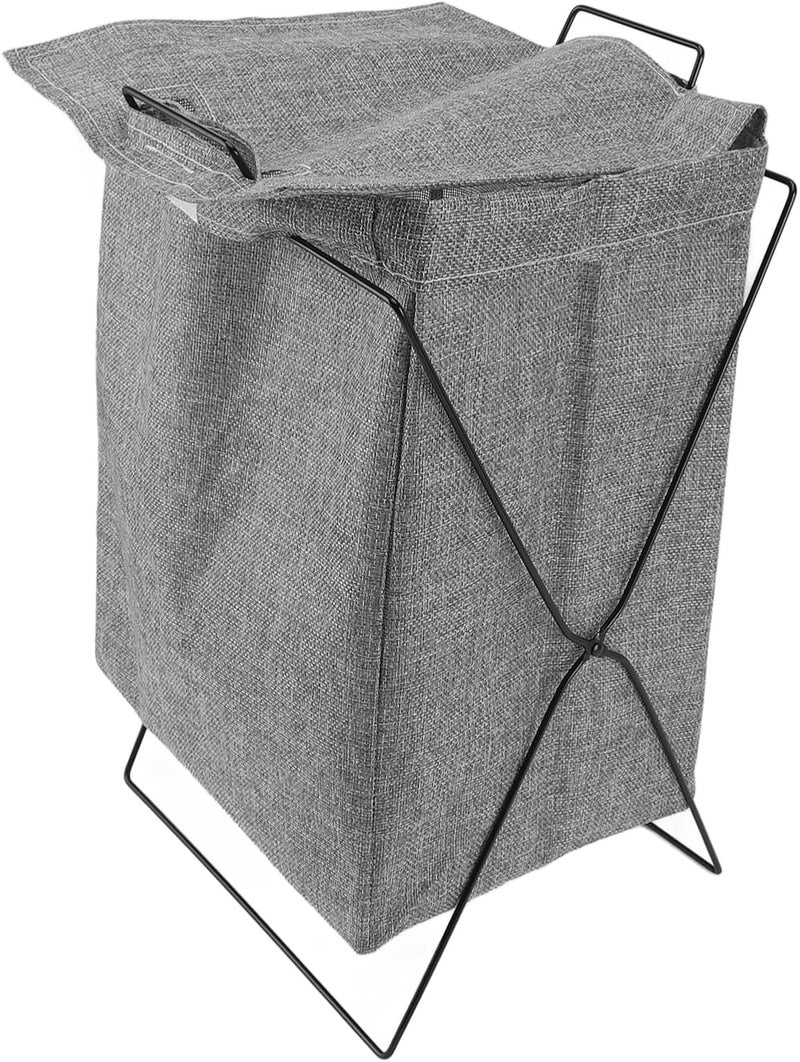Collapsible Laundry Hamper Durable Iron Frame Standing Tall Ample Capacity for Laundry Room Organization Cloth (L) - Image 4