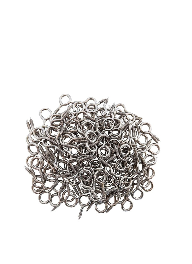 ABBASALI Eye Hook Screws 50pcs Metal Plated Screw Eyes Self Tapping Eyelet Hooks  - Image 1