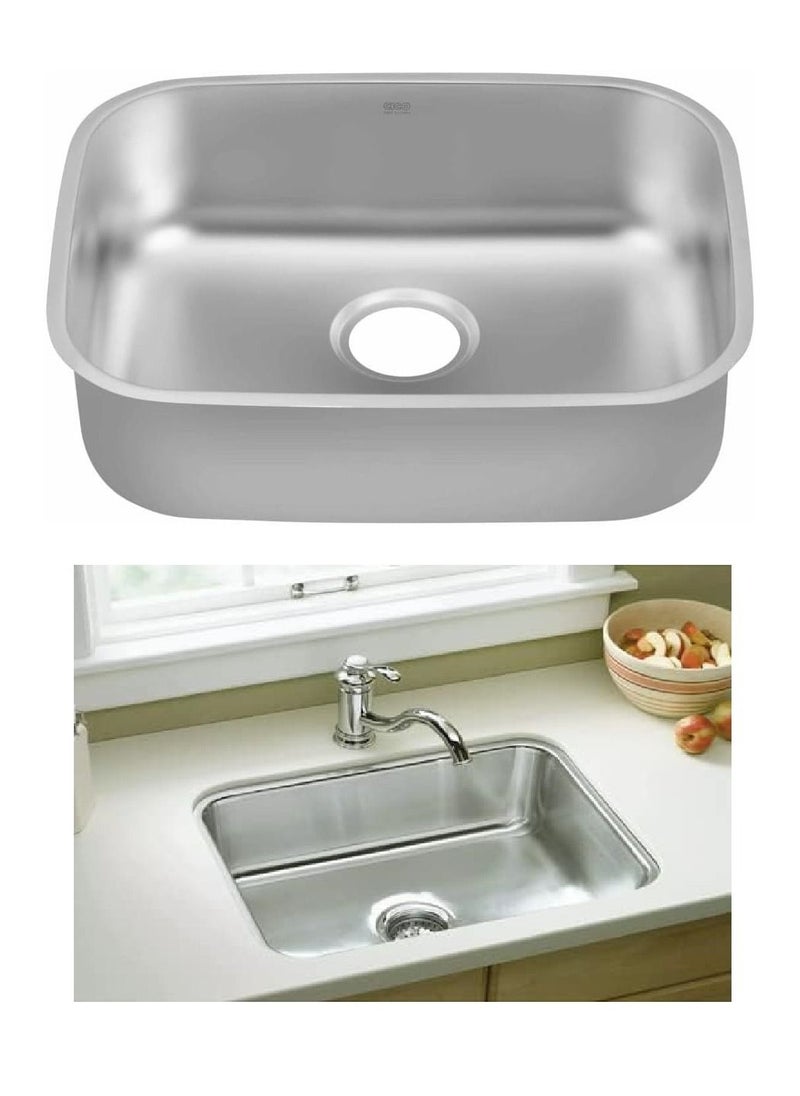 168 - Stainless steel kitchen sink, 43 x 53 cm, thickness 06 mm - Image 1