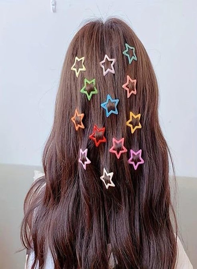 Rinpoche 10PCS Stars Hair Clips for Girls- Snap Hair Clips Classics Claw Clips Fashion Stars Barrettes Hair Accessories for Girls Woman (5 SILVER AND 5 MULTI COLOUR) (MULTI) - Image 4