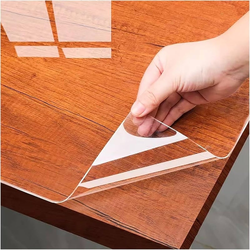 KAPIX Transparent Kitchen Wall Protection Film, Self-Adhesive Waterproof Wallpaper| Tile Cover- Self Adhesive Clear Furniture Wall Film (24 Inch X 1.21 Mtr) - Image 5