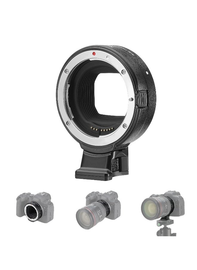 Generic - EF to EOS R Mount Adapter, EF/EF-S Lens to RF Mount Camera Autofocus Converter Ring Compatible with Canon EOS R Ra RP R6 Mark II R6 R5 R3 R7 R10 R8 R50 - Image 1
