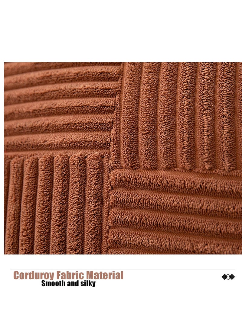 Oasisgalore 2 Pack Rust Corduroy Pillow Covers 18x18", Terracotta Home Decor for Couch, Bed, Living Room  - Image 5