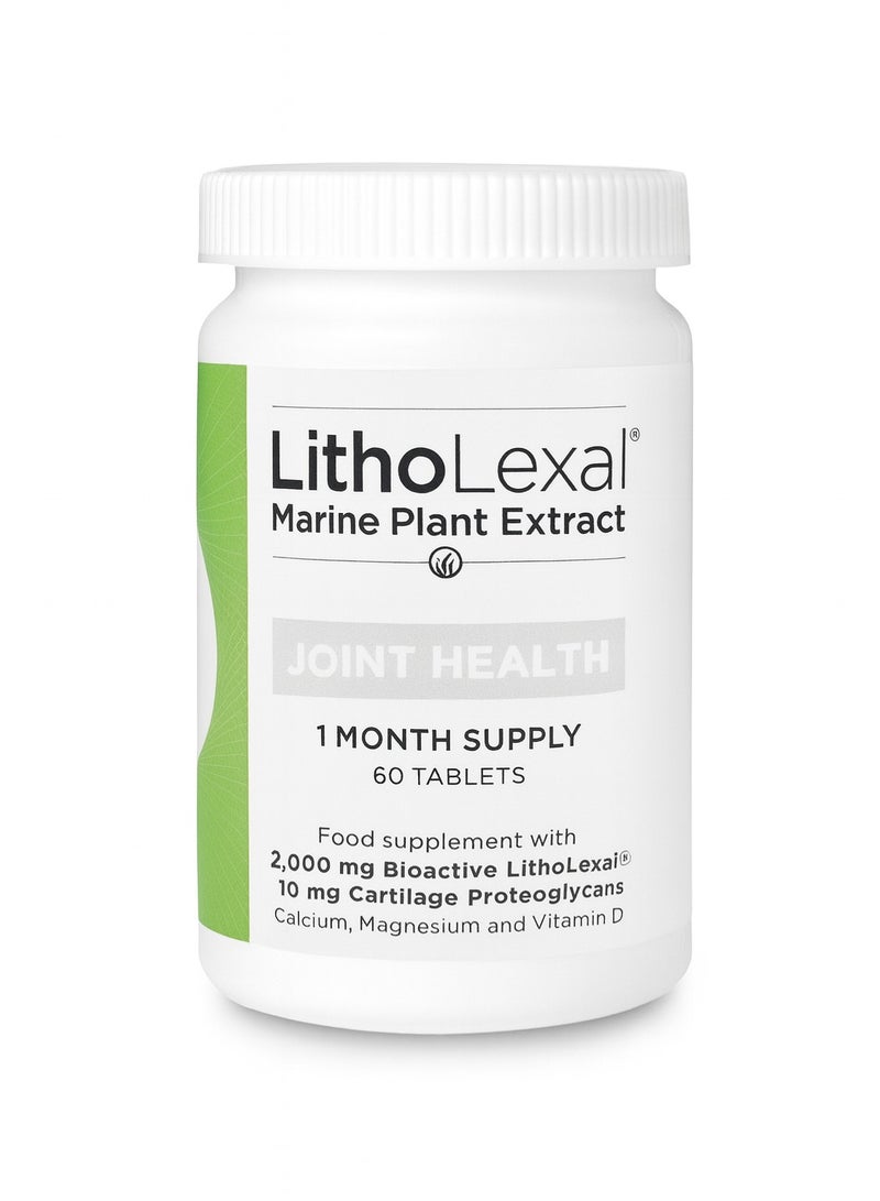 LithoLexal Joint Health Food Supplement with Plant-Based Calcium, Magnesium, Vitamins D and C  60 tablets - Image 1