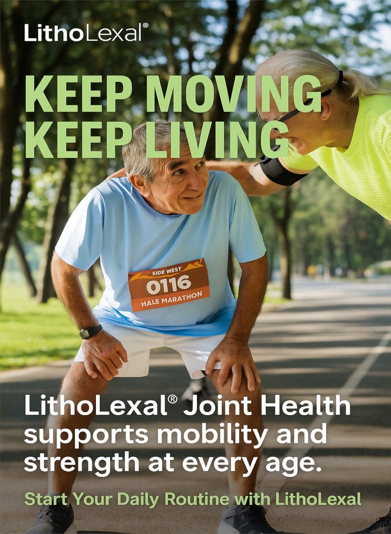 LithoLexal Joint Health Food Supplement with Plant-Based Calcium, Magnesium, Vitamins D and C  60 tablets - Image 4