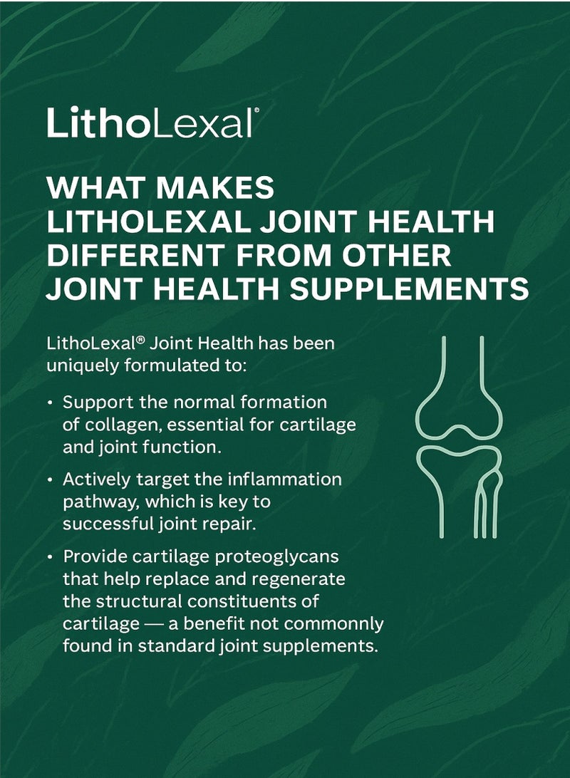 LithoLexal Joint Health Food Supplement with Plant-Based Calcium, Magnesium, Vitamins D and C  60 tablets - Image 5