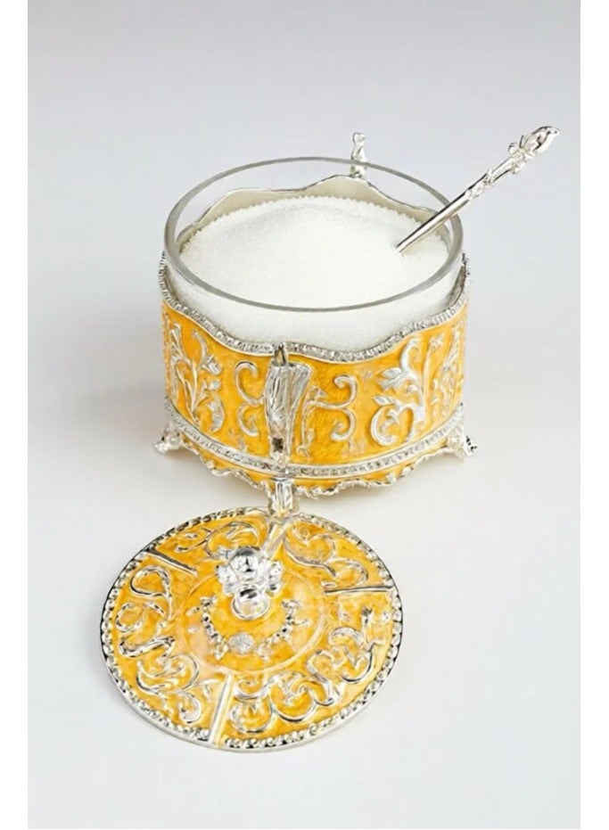 جرة سكر فاخرة بتصميم أنيق بنقوش - Image 3