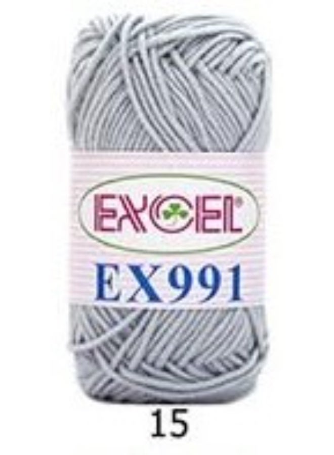 Excel EX991 Crochet Yarn Light grey 15 - Image 1