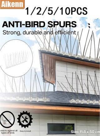 1/2/5/10 PCS Bird Spikes, Thorns For Small Bird and Squirrels Silver 50centimeter Bird Devices Outdoor of Stainless Steel for Fence Windowsill Roof - pzsku/Z8C846CB7D680725BBF83Z/45/1754470533/25b4baeb-e25a-44d1-ba33-b6808639dff6