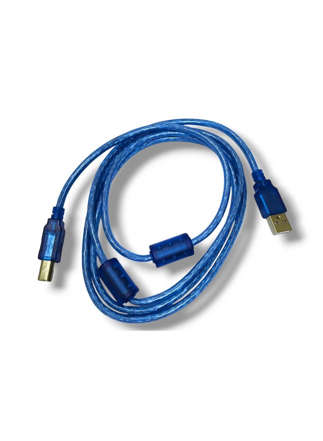 1.5m USB 2.0 Type A to Type B Printer Cable - Blue - Image 3