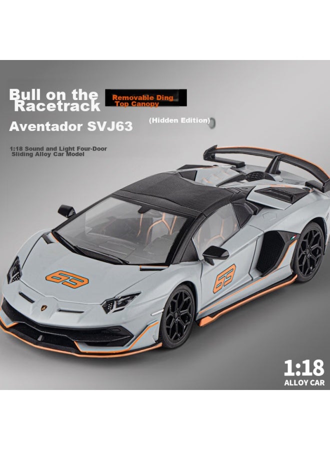 Black Mamba Lamborghini Aventador 1：18 Green Sports Car Die-cast Alloy Children's Car Model Toy Collectible Display Piece - Image 3